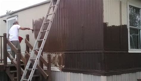 painting a metal house trailer|rustoleum paint for mobile homes.